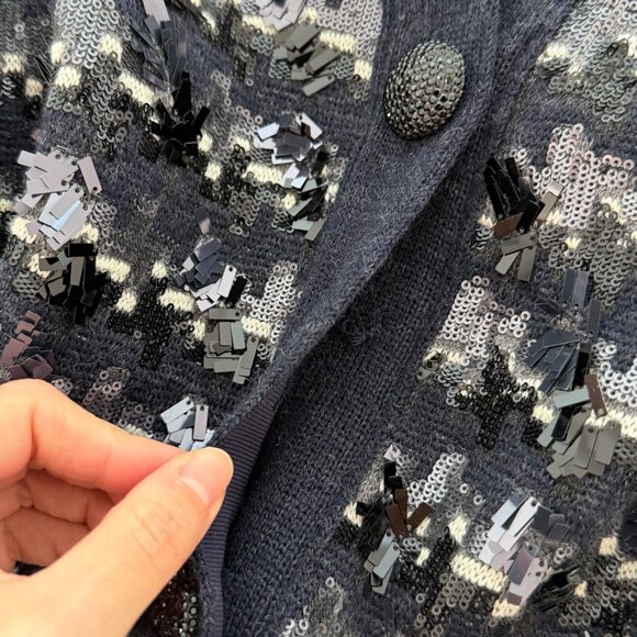 Marc Jacobs Knit sparkly cardigan in Blue size M - Picture 6 of 6
